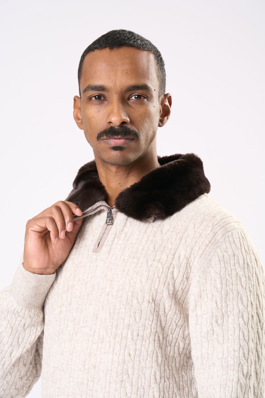 Classic Knit Sweater in Beige