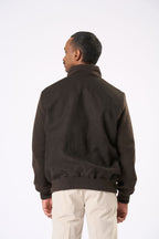 Suede Bomber Jacket in Brown