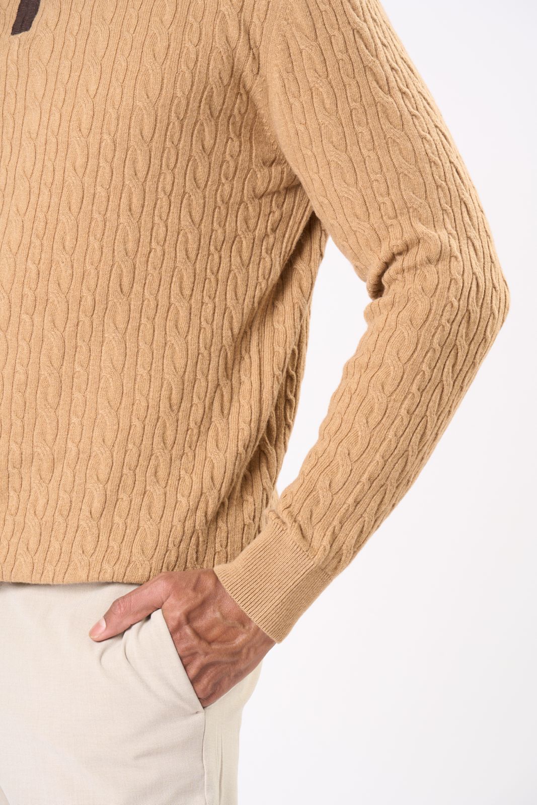 Classic Knit Sweater in Camel