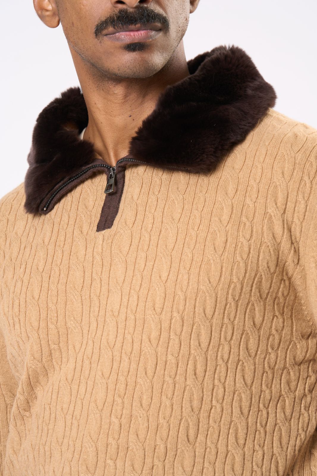 Classic Knit Sweater in Camel