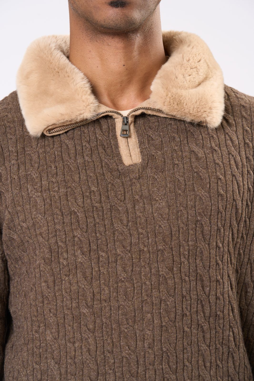 Classic Knit Sweater in Brown