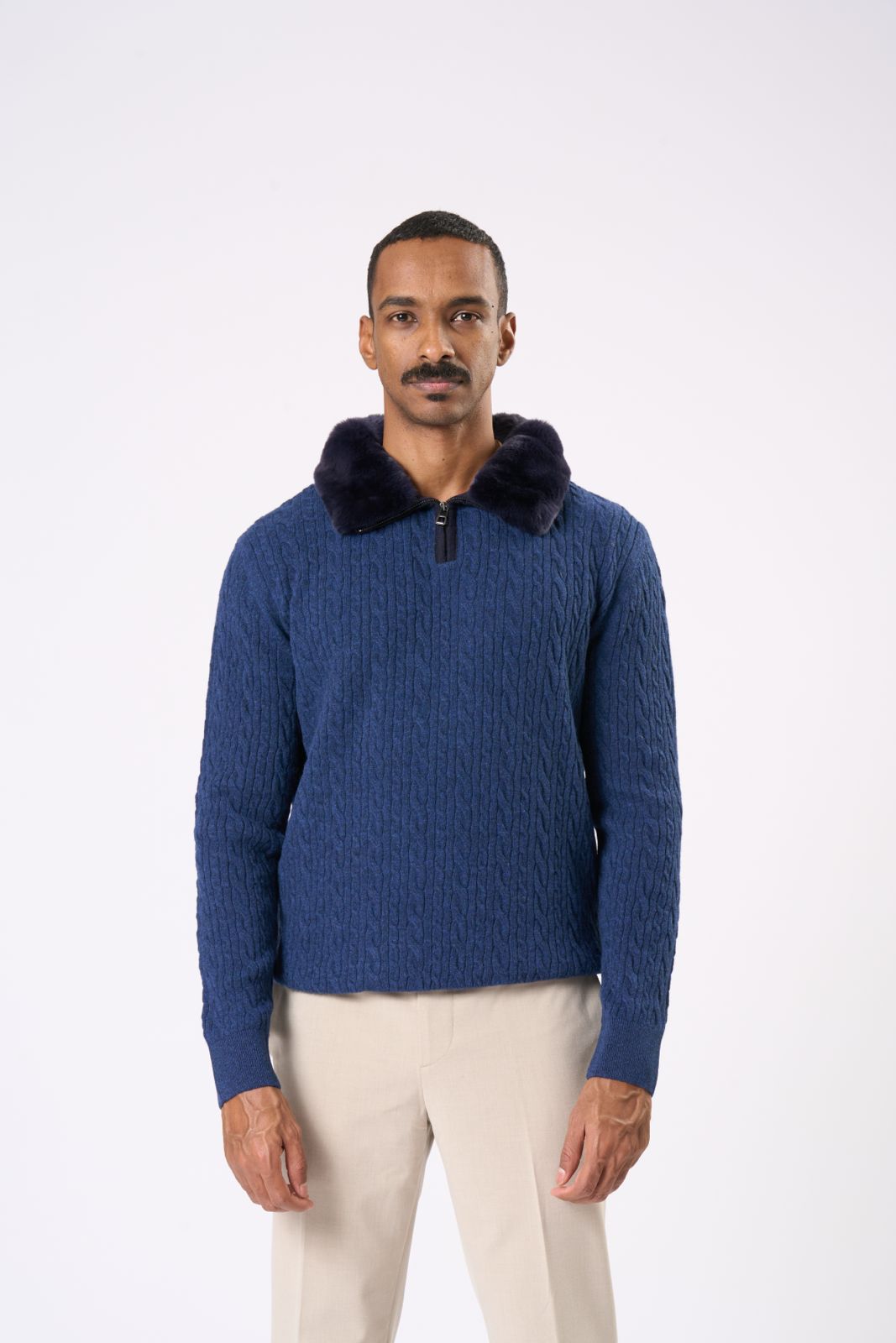 Classic Knit Sweater in Navy