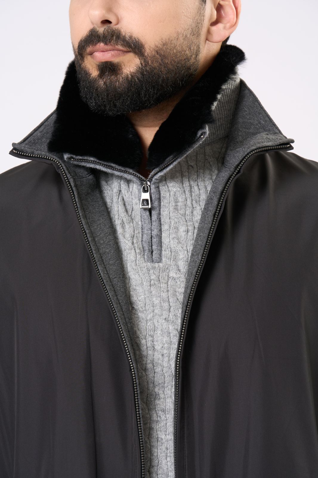 Waterproof reversible vest - In Grey & Black