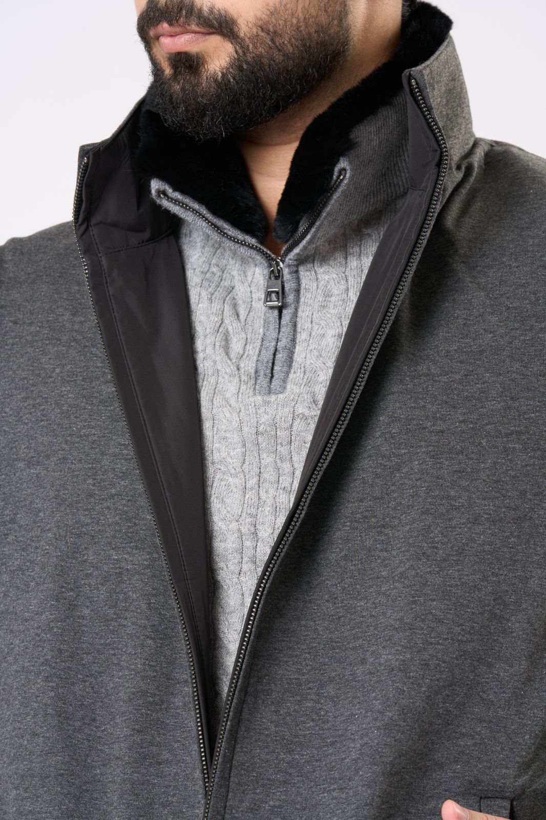 Waterproof reversible vest - In Grey & Black