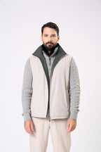 Waterproof reversible vest - In Grey & Cream