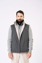 Waterproof reversible vest - In Grey & Cream