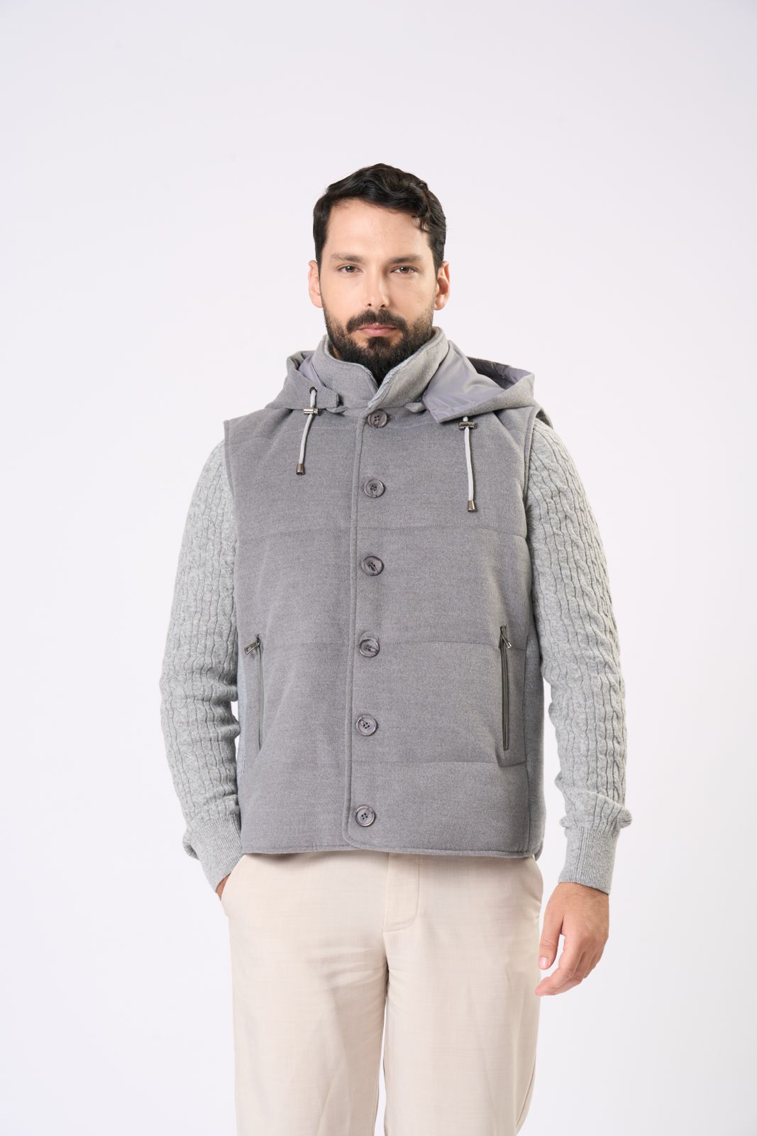 Cashmere Vest in Grey