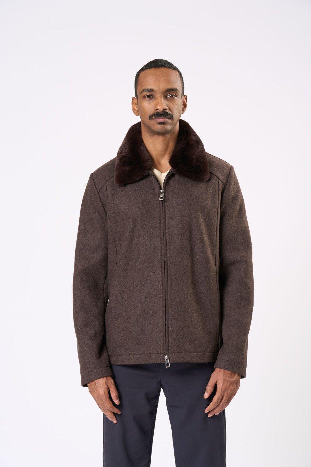 Classic Cashmere Jacket in Brown