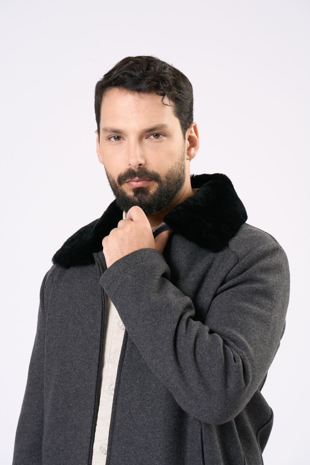 Classic Cashmere Jacket in Grey