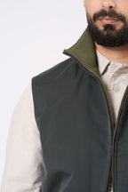 Waterproof reversible vest - In Green & Olive
