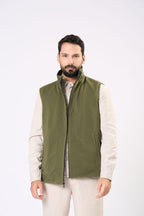 Waterproof reversible vest - In Green & Olive