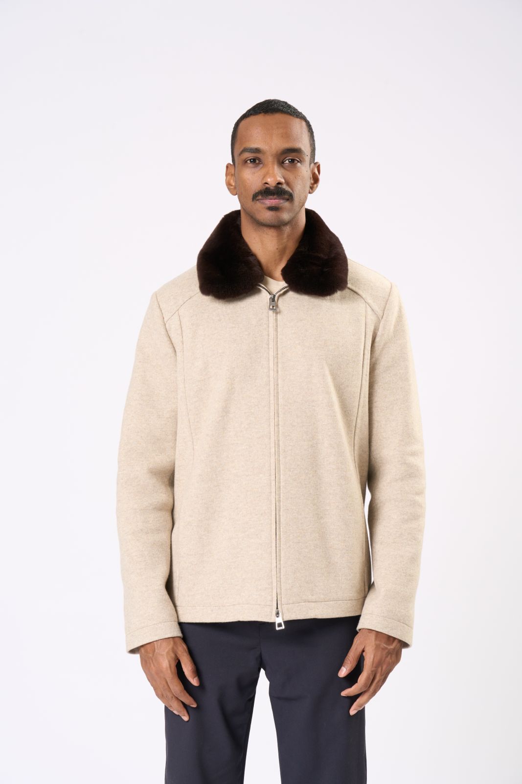 Classic Cashmere Jacket in Beige