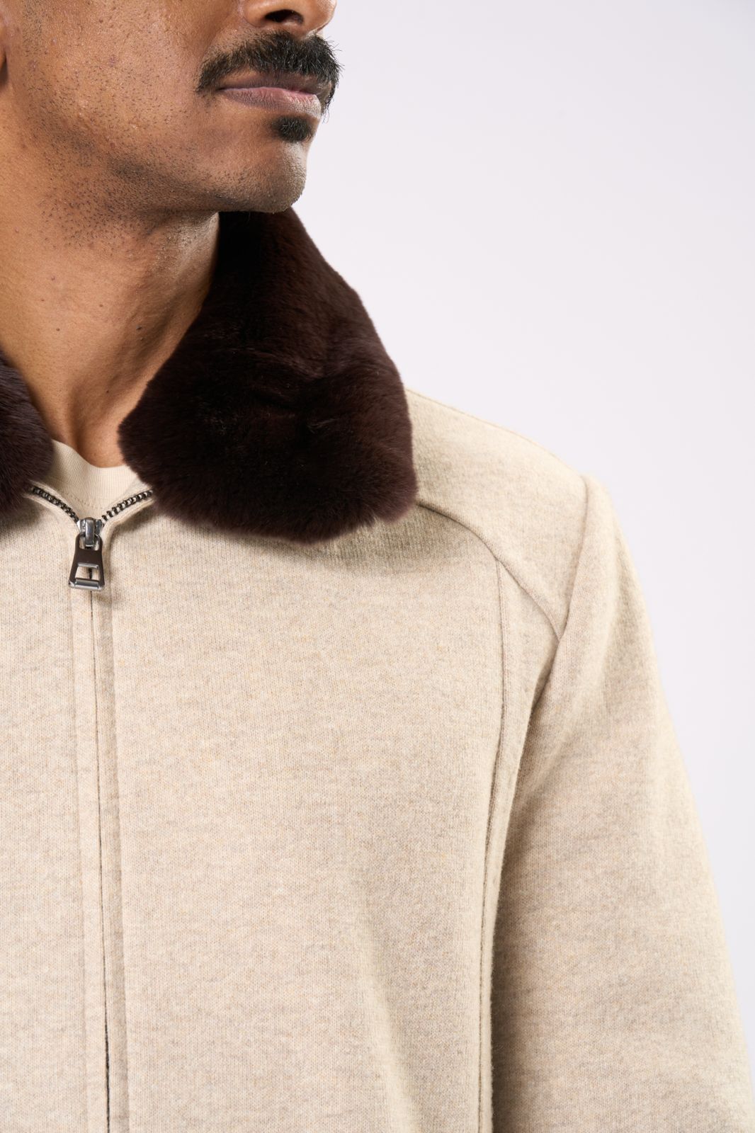 Classic Cashmere Jacket in Beige