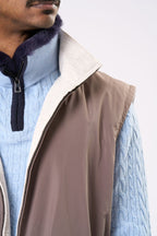 Waterproof reversible vest - In Beige & Brown