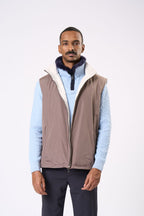 Waterproof reversible vest - In Beige & Brown
