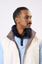 Waterproof reversible vest - In Beige & Brown