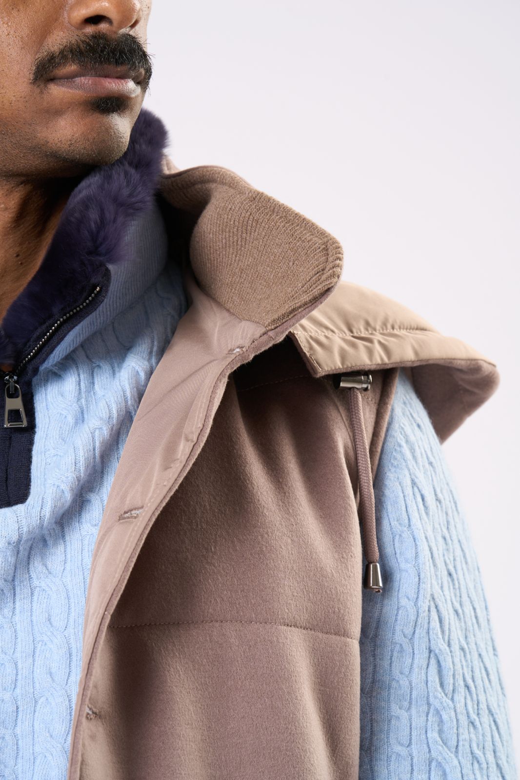 Cashmere Vest in Brown