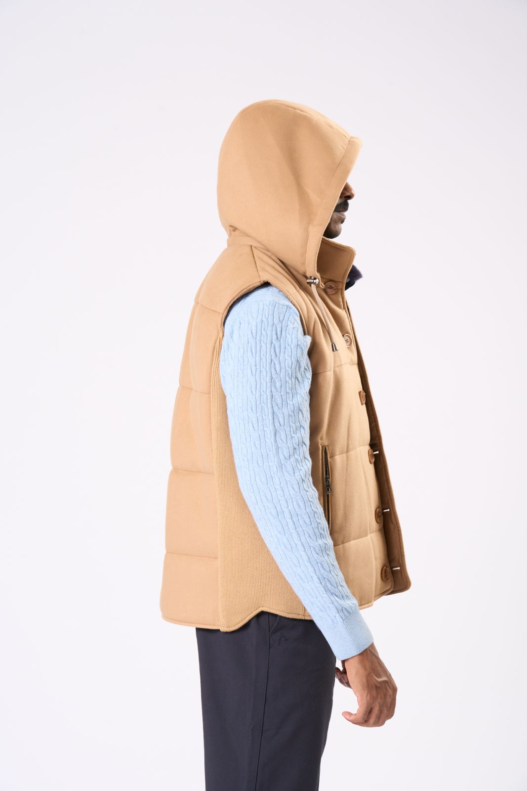 Cashmere Vest in Camel