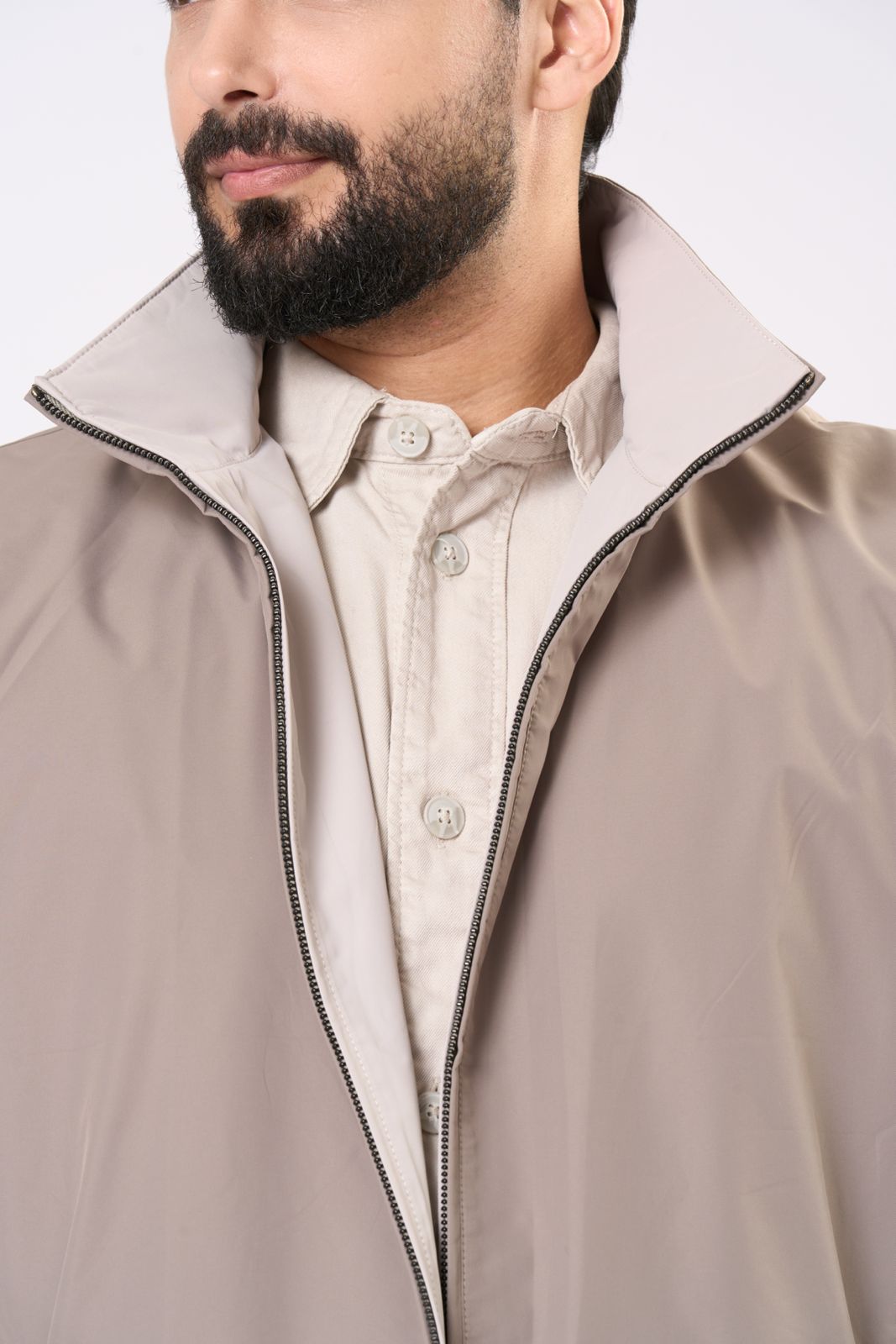 Waterproof reversible vest - In Olive & Cream