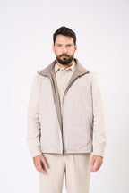 Waterproof reversible vest - In Olive & Cream