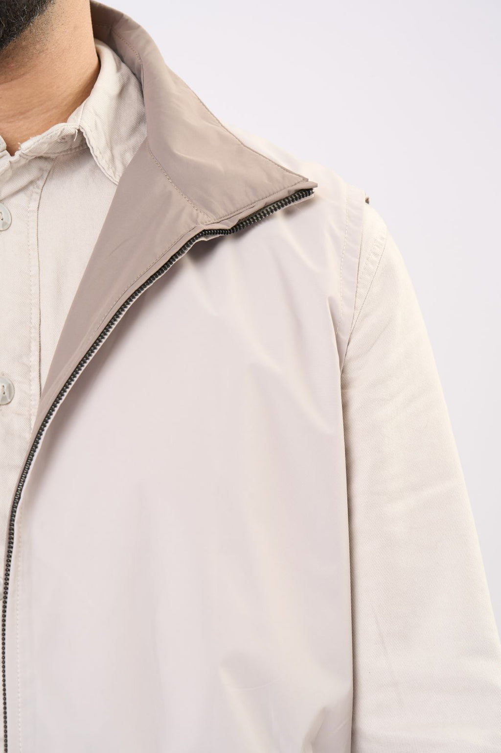 Waterproof reversible vest - In Olive & Cream